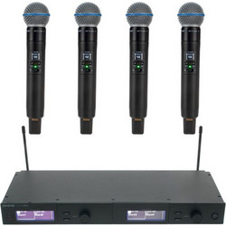Shure SLXD4Q+E Beta58 G59 Bundle Σετ 4 Ασύρματα Δυναμικά Μικρόφωνα XLR