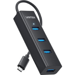 Unitek Y-3089Z01 USB Hub 3.0 USB-C με 4 Θύρες USB-A & Εξωτερική Παροχή Ρεύματος