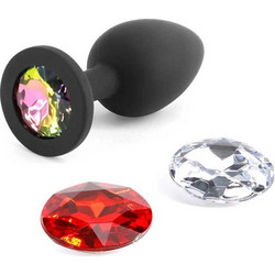 NS Novelties Glams Xchange Small Πρωκτική Σφήνα Diamond Plug 7.2cm Μαύρη