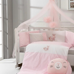 Abo Rabbit Σετ Κούνιας Pink 9τμχ