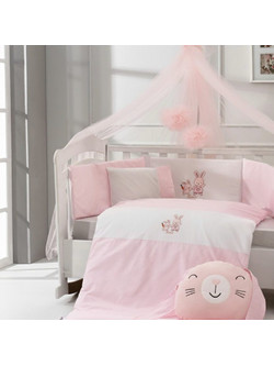 Abo Rabbit Σετ Κούνιας Pink 9τμχ