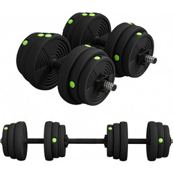 Sportnow A91-318V02GN Ρυθμιζόμενοι Αλτήρες Σετ με Μπάρα 25kg