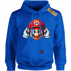 Takeposition Super Mario dj Παιδικό Φούτερ με Κουκούλα Royal Blue 214-811-1286