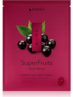 Korika Superfruits Acai Berry Energising Sheet Μάσκα Προσώπου 25gr