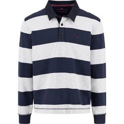 Fynch Hatton Ανδρική Μπλούζα Polo Μακρυμάνικη Navy Μπλε Λευκή 1514-1363-685
