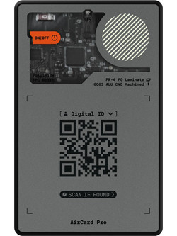 Rolling Square AirCard Pro Dual Anti-Lost Tracker Apple Find My Google Find My Device Grey 1 Pack