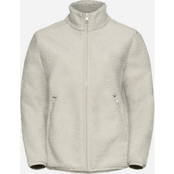 Jack Wolfskin Γυναικεία Ζακέτα Fleece Μακριά με Φερμουάρ Εκρού A65073-A0056