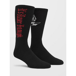 Volcom Schroff Ανδρικές Κάλτσες Ψηλές με Σχέδια Μαύρες D6322400-BLK