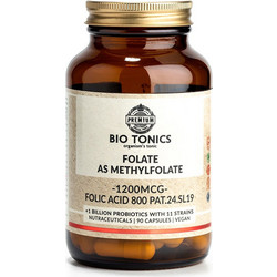Bio Tonics Folate as Methylfolate 90 Κάψουλες