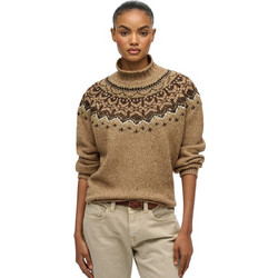 Superdry Γυναικεία Πλεκτή Μπλούζα Καφέ W6110657A-9NL