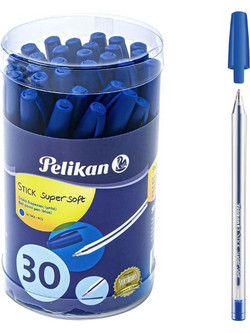 Pelikan Stick Super Soft Στυλό Μπορντώ 30τμχ