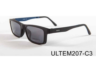 Empire ULTEM 207C3 Ανδρικός Σκελετός Γυαλιών Οράσεως με Clip-On Κοκάλινος Μαύρος