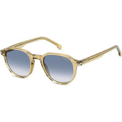 Carrera CA376/S TUI/08 Ανδρικά Γυαλιά Ηλίου Στρογγυλά Κοκάλινα Κίτρινα με Μπλε Φακό