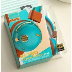 Gjby CA-054 Ασύρματα Bluetooth Ακουστικά Over Ear Γαλάζια