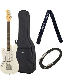 Harley Benton MS-60LH Vintage Series Bundle Ηλεκτρική Κιθάρα Alternative με Μαγνήτες SS & Ταστιέρα Amaranth White