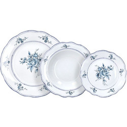 Tognana Heritage Florals Σετ Πιάτα Φαγητού Πορσελάνης Λευκά Μπλε 18τμχ 5681155