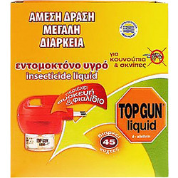 Top Gun Σετ Ηλεκτρικό Απωθητικό με Ανταλλακτικό Υγρό για Κουνούπια 1384