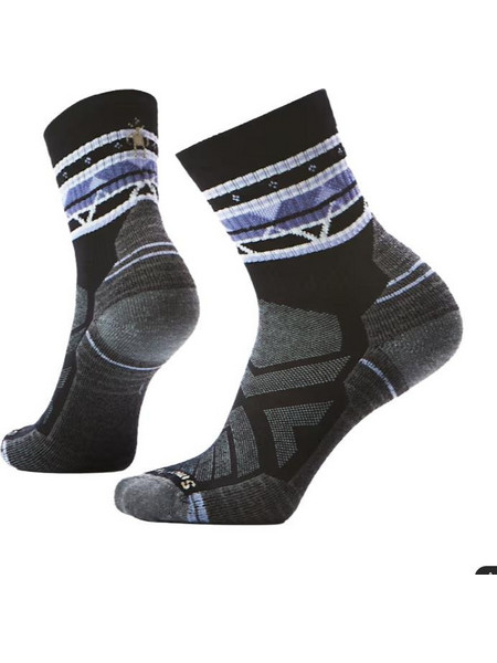 Smartwool Μάλλινες Γυναικείες Κάλτσες Μαύρες Ανθρακί με Σχέδια SW001580001M