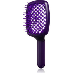 Janeke Curvy M Vented Θερμική Βούρτσα Μαλλιών για Ίσιωμα Μωβ Μαύρη