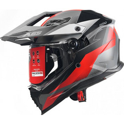 Pilot Helmets Atacama SV Block Grey Red Κράνος Μηχανής On / Off 1550gr