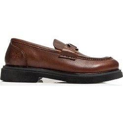 Versace 19V69 Ανδρικά Μοκασίνια Loafers Δερμάτινα Καφέ YO2138E11