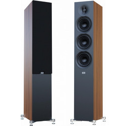 Elac Debut F5.3 Ζεύγος Ηχείων Hi-Fi Δαπέδου 140W 3 Δρόμων Walnut