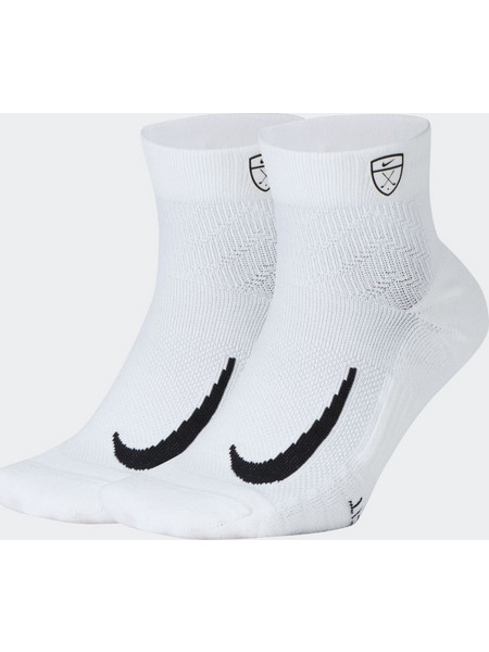 Nike Ανδρικές Κάλτσες Κοντές με Σχέδια Λευκές 2Pack CV2617-100