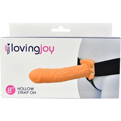 Loving Joy 8" Hollow Harness Strap On με Dildo 20cm Vanilla