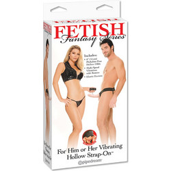 Pipedream Fetish Fantasy For Him or Her Harness Strap On με Dildo 15cm & Δόνηση Flesh