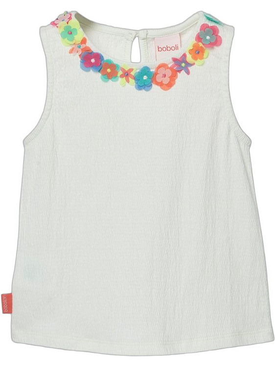 Boboli Παιδικό T-Shirt Αμάνικο Λευκό 313063-8148