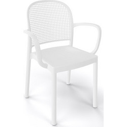 Gaber Panama 241-A Πολυθρόνα Κήπου Πλαστική Λευκή 772-28589
