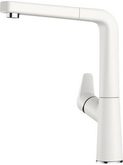 Blanco Avona-S 521280 Μπαταρία Κουζίνας Πάγκου Διπλής Παροχής Ανάμεικτη με Ντουζ Λευκή