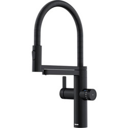 Blanco Evol S Pro 526636 Μπαταρία Κουζίνας Πάγκου Τριπλής Παροχής Ανάμεικτη με Εύκαμπτο Ρουξούνι Μαύρη