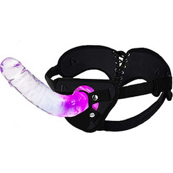 Mythic Harness Strap On με Dildo 22cm Μωβ Clear