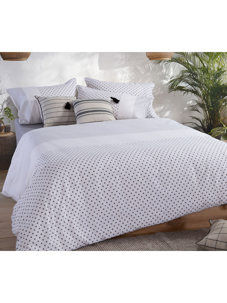 Nef-Nef Σετ Σεντόνια Υπέρδιπλα Βαμβακερά 240x270 Donter 26 Ecru Anthracite