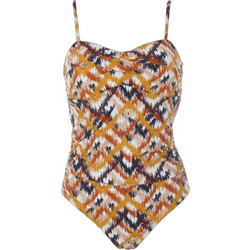 Gsecret Ολόσωμο Μαγιό Strapless Πορτοκαλί Navy Μπλε C6364-36351