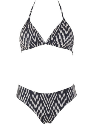 Gsecret Bikini Set Τριγωνάκι Μαύρο Λευκό C6361-36383