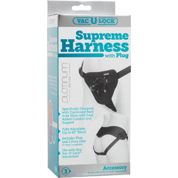 Doc Johnson Vac-U-Lock Platinum Supreme Harness Strap On Μαύρο