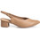 Piccadilly Ανατομικές Γόβες Slingback Δερμάτινες με Χοντρό Χαμηλό Τακούνι Μπεζ 779-26214