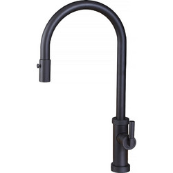 Armando Vicario Urban 214-400702-400 Μπαταρία Κουζίνας Πάγκου Διπλής Παροχής Ανάμεικτη με Ντουζ Μαύρη
