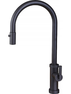 Armando Vicario Urban 214-400702-400 Μπαταρία Κουζίνας Πάγκου Διπλής Παροχής Ανάμεικτη με Ντουζ Μαύρη
