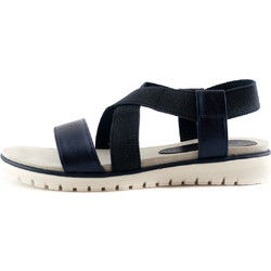 Marco Tozzi Δερμάτινα Γυναικεία Σανδάλια Navy Μπλε 2-28635-20-824