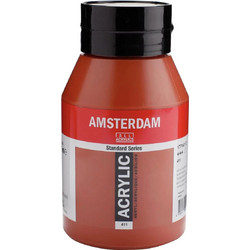 Royal Talens Amsterdam 411 Burnt Sienna Ακρυλικό Χρώμα Ζωγραφικής 1lt