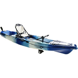 Caribbean Sea Kayaks 10'4" Flaps Πλαστικό Kayak 1 Ατόμου με Πετάλια Μπλε Λευκό