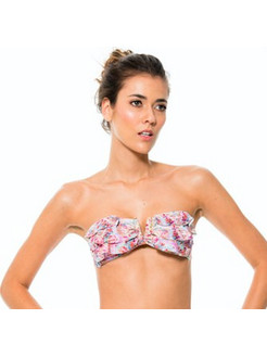 Malai Swimwear Bikini Top Strapless Floral Πολύχρωμο T00252