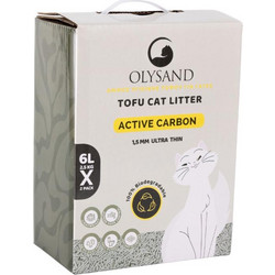 Olysand Tofu Active Carbon Φυτική Άμμος Γάτας Tofu χωρίς Άρωμα 12lt