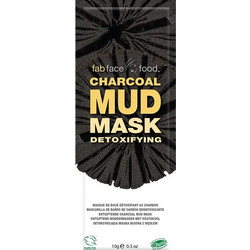 7th Heaven Fab Face Food Charcoal Detoxifying Sheet Μαύρη Μάσκα Προσώπου με Άνθρακα 1τμχ