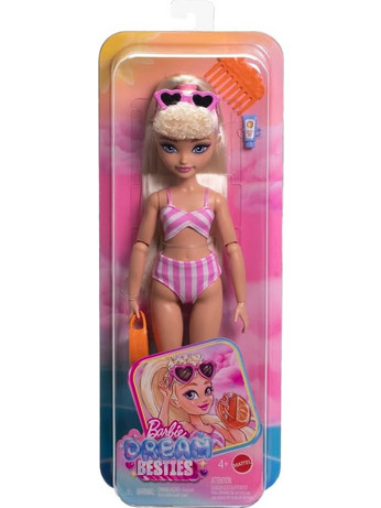 Mattel Barbie Dream Besties Malibu με Ριγέ Μαγιό