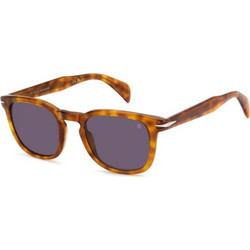 David Beckham DB1221/S WR9/UR Ανδρικά Γυαλιά Ηλίου Τετράγωνα Κοκάλινα Καφέ με Μαύρο Φακό