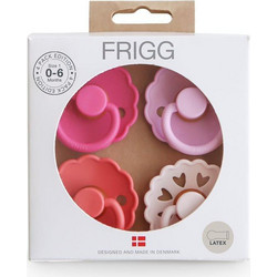 Frigg Πιπίλες Καουτσούκ 0-6m Rosy Romance 4τμχ